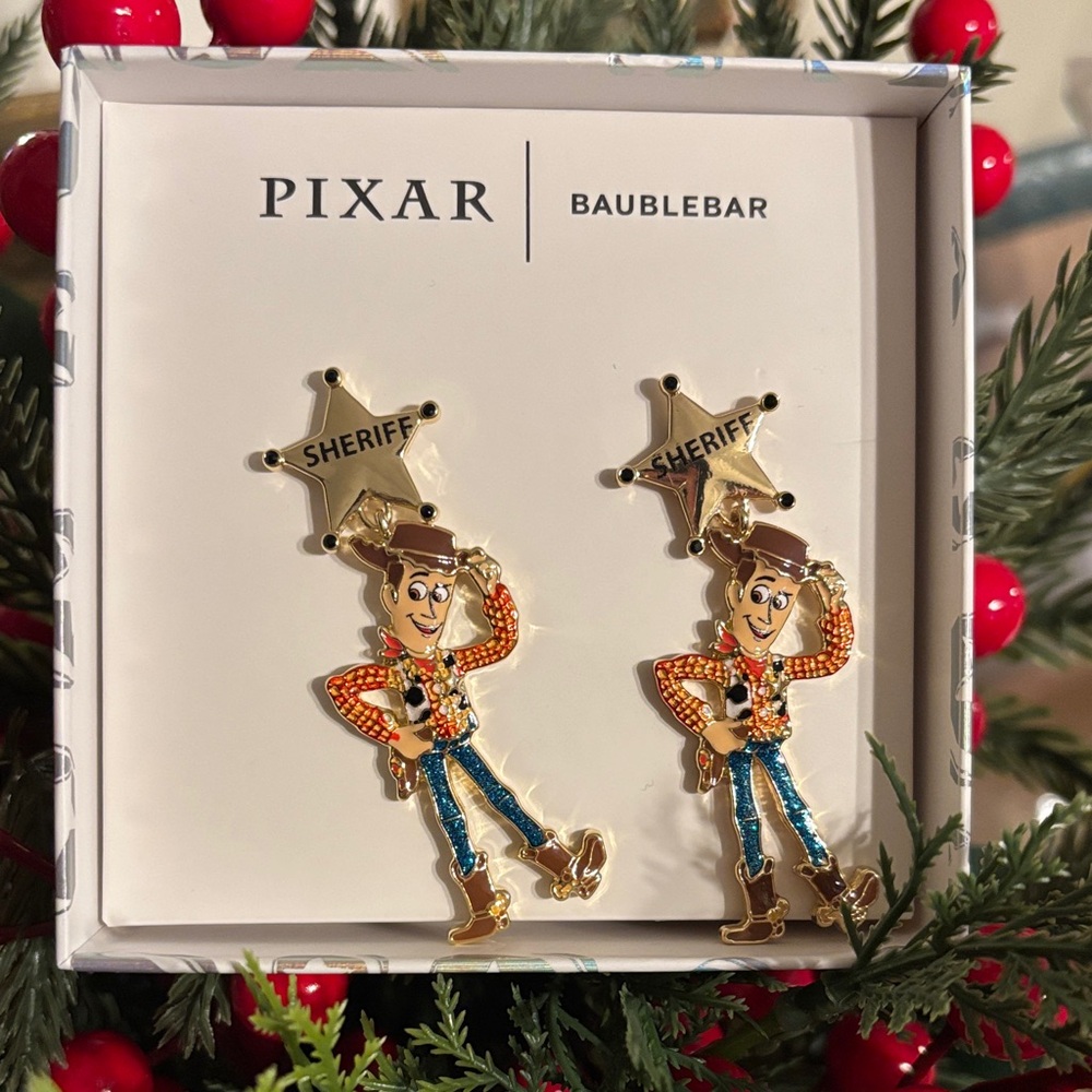NEW BaubleBar Pixar Sheriff Star Earrings
